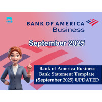 Bank of America (Business) Bank Statement Template – September 2025 Updated